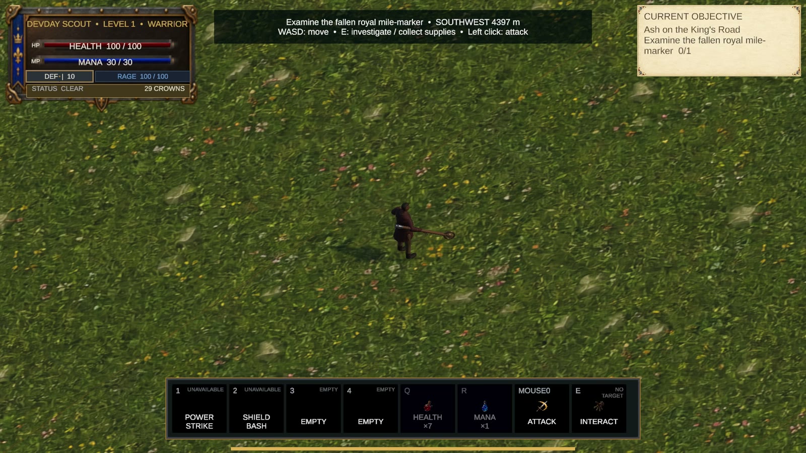 Player holding the recovered staff in the opening region